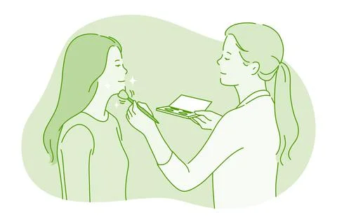 Make up, Beauty, cosmetics concept 库存插图