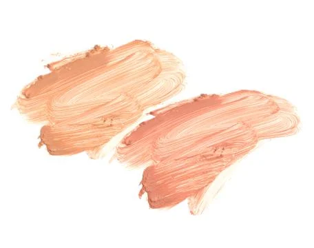 Make up beige foundation collection shade isolate on white. Stock Photos