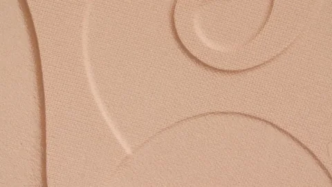 Make-up beige foundation with pattern, rotating. Cosmetic bb cream Close-up Video stock 167895966