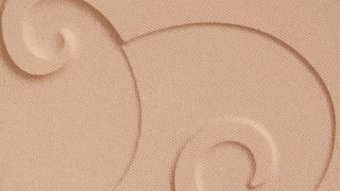 Make-up beige foundation with pattern, rotating. Cosmetic bb cream Close-up Stock Footage 168006834