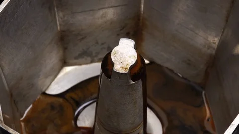 Make Better Coffee with a Moka Pot Stock Footage 127271626