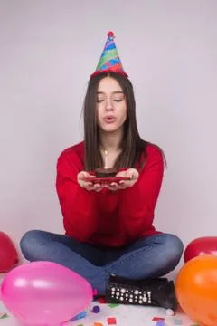 Make a birthday wish Foto stock