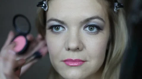 Make-up Blush Stock Footage 2012815