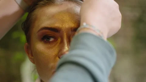 Make Up &amp; Bodypainting Stock Footage 283940977