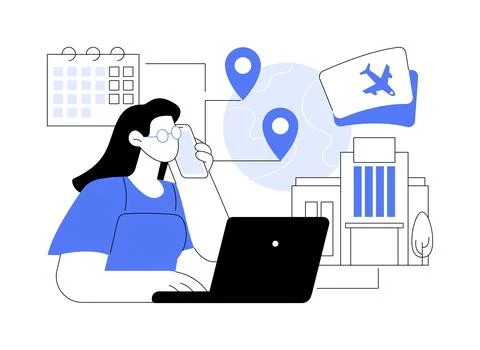 Make bookings isolated cartoon vector illustrations. Ilustración de archivo