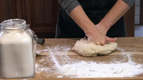 Make bread hand made Stock Footage 90390016