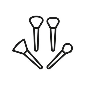 Make up brush beauty icon vector basic design Illustrazione stock