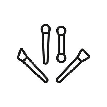 Make up brush beauty icon vector basic design Stock Illustration