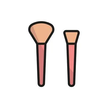 Make up brush beauty icon vector basic design Stock Illustration