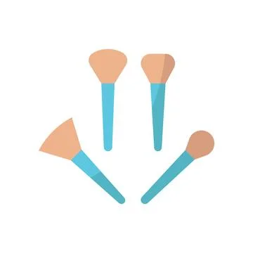 Make up brush beauty icon vector basic design Stock Illustration