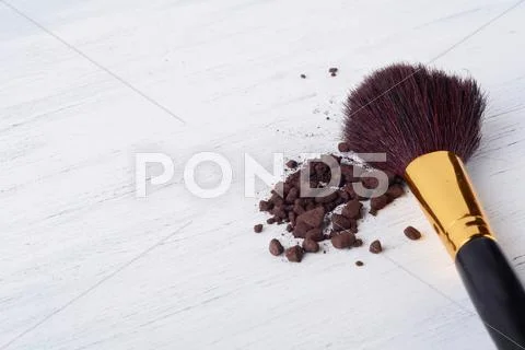 Make Up Brush With Brown Powder.