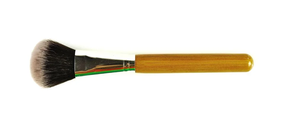 Make up brush close up isolated on white background Foto stock