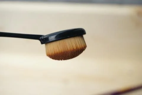 Make up brush close up Stock Photos