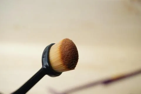 Make up brush close up Foto stock