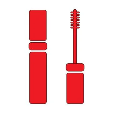 Make Up Brush Cosmetic Stock Illustration