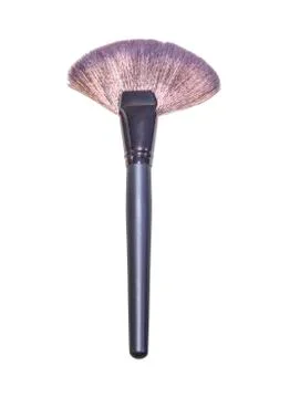 Make up brush powder blusher isolated Stock Photos