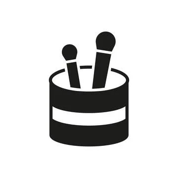 Make up brush set make up beauty icon vector Stock Illustration
