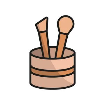 Make up brush set make up beauty icon vector イラスト素材