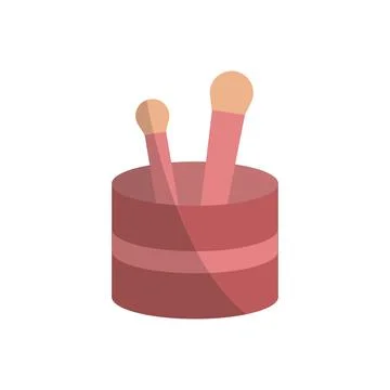 Make up brush set make up beauty icon vector Stock Illustration