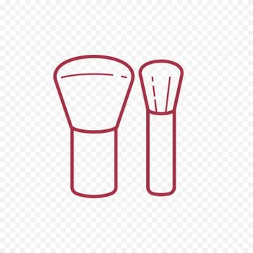 Make up brush thin line icon. Stock-Illustration