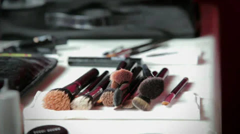 Make-up brushes Stock Footage 22596243