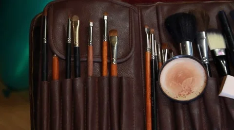 Make-up Brushes Stock Footage 49735088