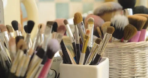 Make up Brushes Stock Footage 78594345