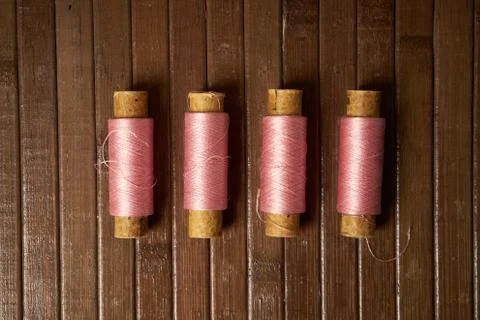 Make-up brushes on grey background Stock Photos