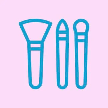 Make-up brushes icon Vector design Stock Illustration
