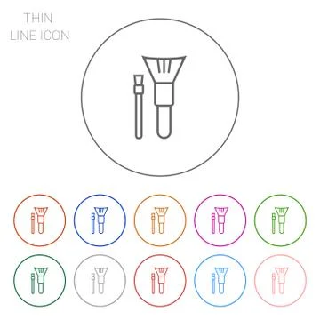 Make-up brushes Stock Illustration