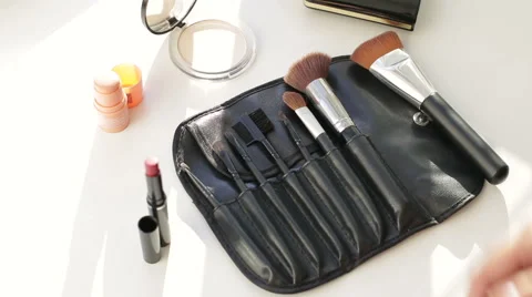 Make up brushes, makeup Stock Footage 65992896