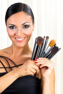 Make up brushes. 스톡 사진