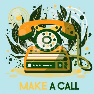 Make A Call 스톡 일러스트