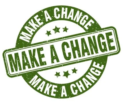 Make a change stamp. make a change label. round grunge sign Stock-Illustration