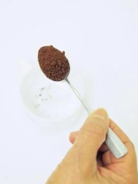 Make coffee close up Stock Photos