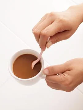 Make coffee close up Stock Photos