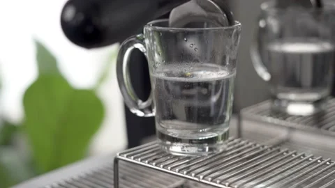 Make coffee from the machine at home. Stock Footage 133550161