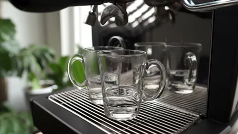 Make coffee from the machine at home. Stock Footage 133550223