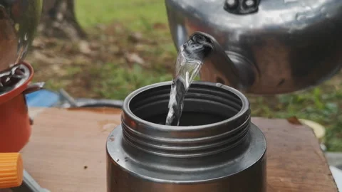 Make coffee with a mocha port Stock Footage 140487895