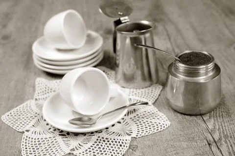 Make a coffee Stock-Fotos