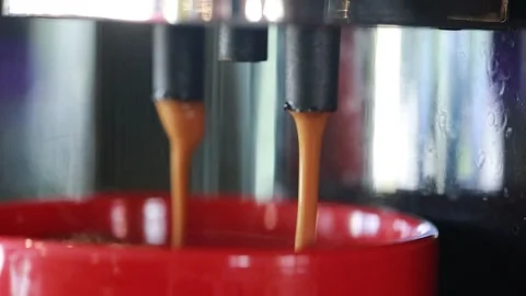 Make coffee using a coffee machine Stock Footage 303551029