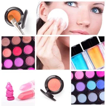 Make-up collage Stock Photos