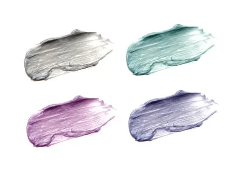 Make up color cream set isolate on white. Stock Photos