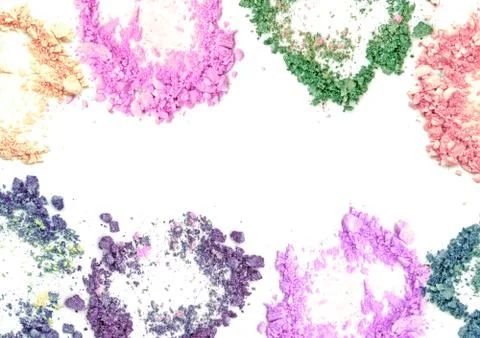 Make-up color frame on white background Stock Photos