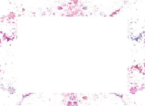 Make-up color frame on white background Stock Photos