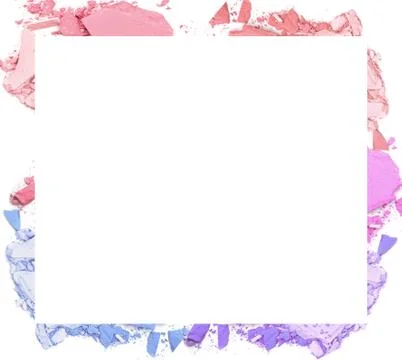 Make-up color frame on white background Stock Photos