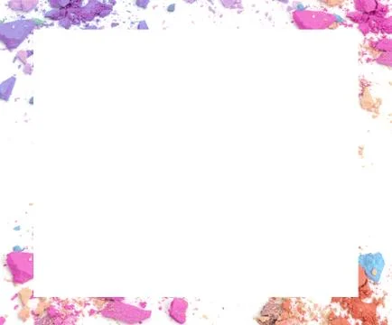 Make-up color frame on white background Stock Photos