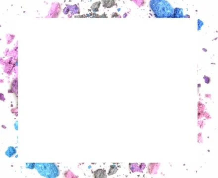 Make-up color frame on white background Stock Photos