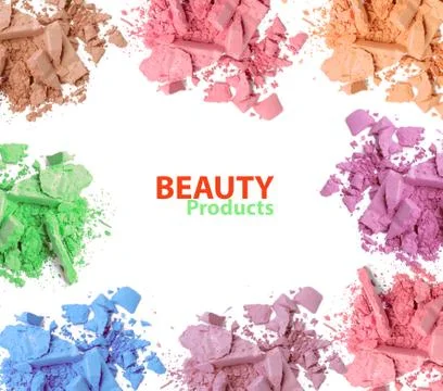 Make up color powder frame. Stock Photos