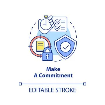 Make commitment concept icon Stock Illustration
